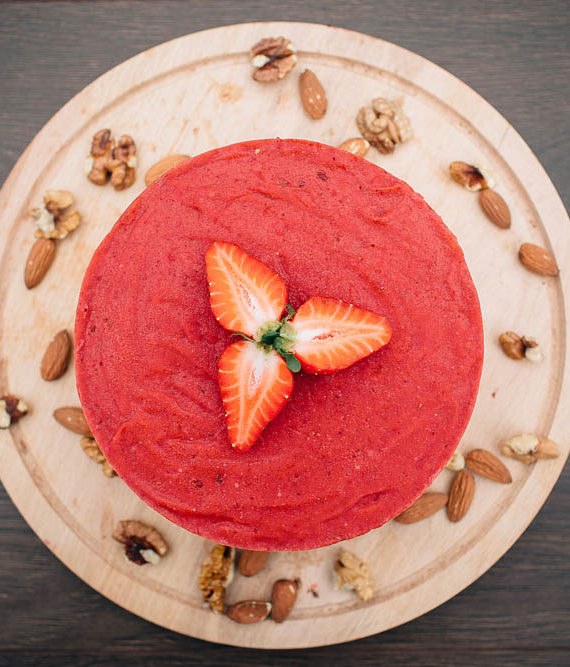 Raw Strawberry Cake – prajitura capsuni – Greenlicious Oradea (2)